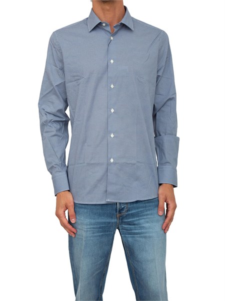 camicia manica lunga uomo liu jo blu qa5114t4354