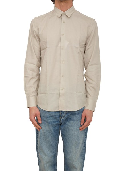 camicia napoli antony morato in misto lino beige mmsl00799fa400094