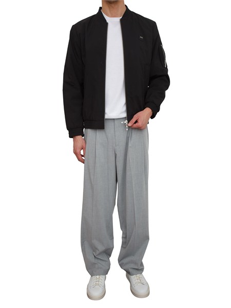 camicia overshirt uomo antony morato in misto viscosa nero mmsl00786fa600255