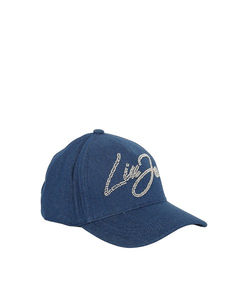 cappello baseball liu jo donna in denim con logo 2a6027d0001