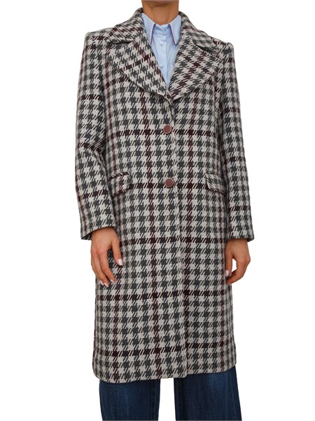 cappotto camanto kocca in misto lana in tartan camantopca7700abfa3477