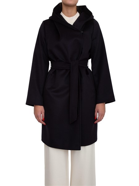cappotto midi newmang max mara in pura lana blu newmang