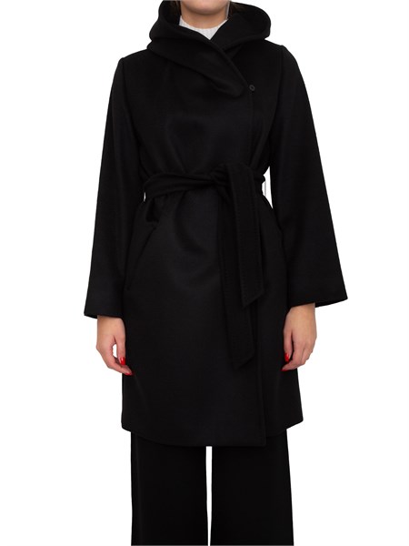 cappotto midi newmang max mara in pura lana nera newmang