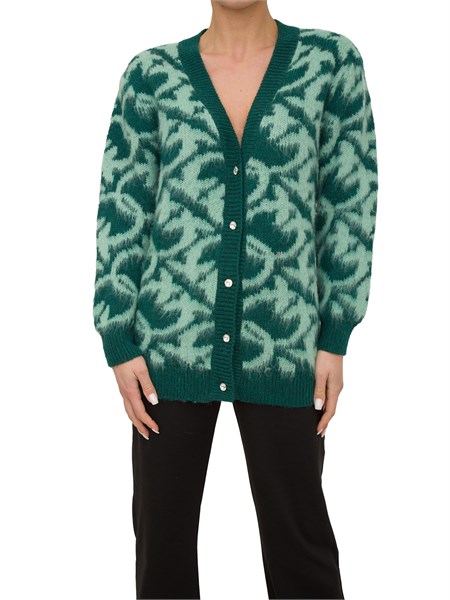 cardigan donna pinko verde iguanaa14l