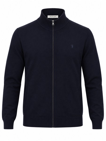 cardigan trussardi uomo misto viscosa blu m0188048sm