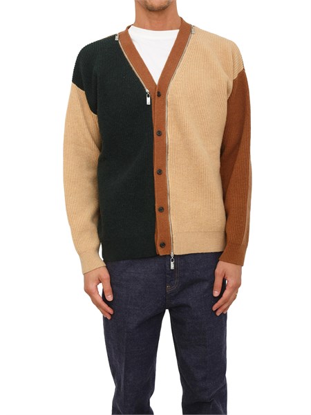 cardigan uomo richmond x in misto lana multicolor con zip uma25253cd