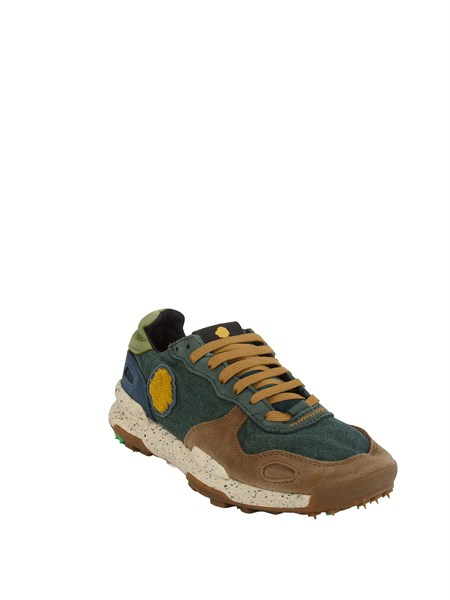 chacrona linen satorisan in lino verde e pelle multicolor chacronalinen110107a594