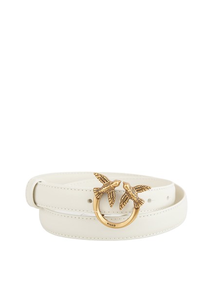 cintura pinko in pelle bianca e fibbia logo 100143a0f1