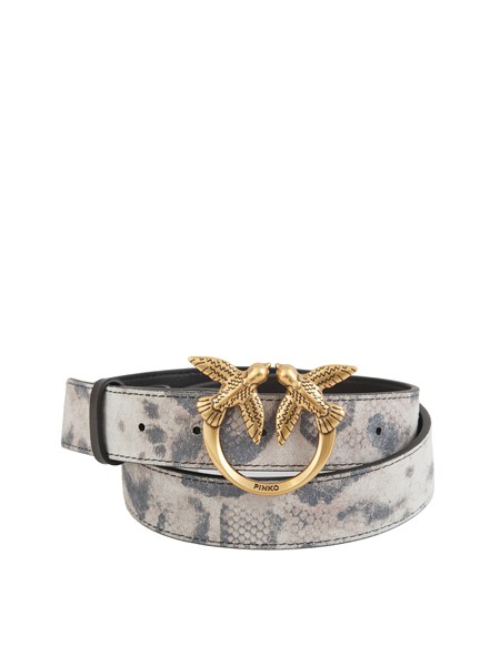 cintura pinko in pelle crosta stampa pitone fibbia oro 100125a35x