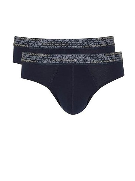 emporio armani underwear pacco da 2 slip uomo in cotone blu em000251af18544