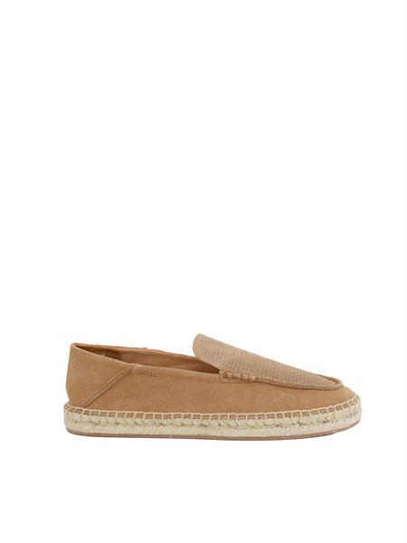 espadrillas boss uomo in pelle scamosciata beige madeira mocc sdwv50563149