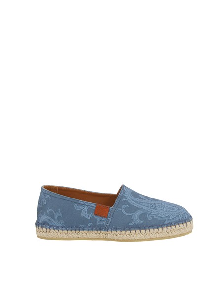 espadrillas etro uomo in tela di cotone blu paisley ms4g0002akg82