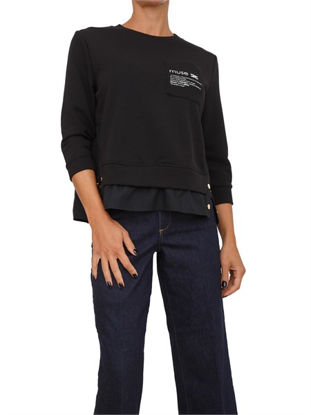 felpa donna elisabetta franchi nero md00656e2