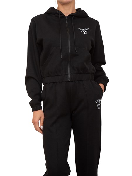 felpa donna guess jeans nero v5rq20kc3d2