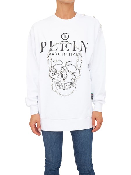 felpa donna philipp plein bianco wjo0813pjy002n