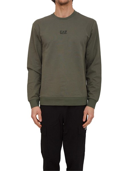felpa ea7 emporio armani in cotone verde 8npm30pjvrz