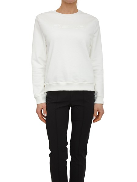 felpa elisabetta franchi in cotone avorio md03p61e2