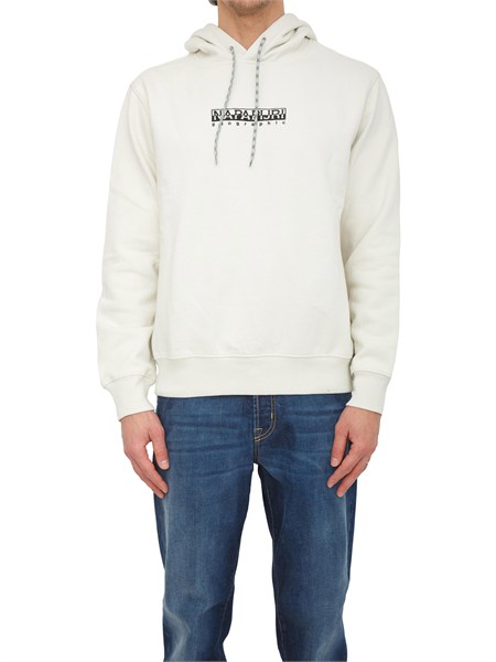 felpa fiemme napapijri in cotone avorio stampa dietro b fiemmehnp0a88san1j1