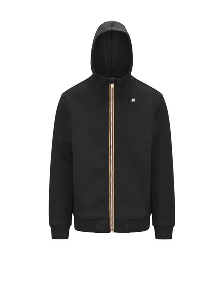 felpa nera rainer spacer k way uomo in scuba k2141dw