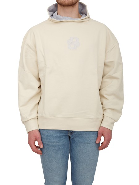 felpa stevens boss uomo in cotone avorio c stevens3150549105