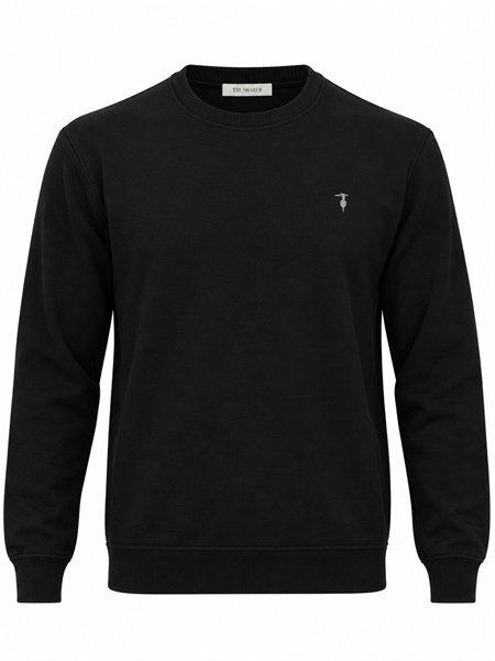 felpa trussardi uomo misto viscosa nera g8488087wf