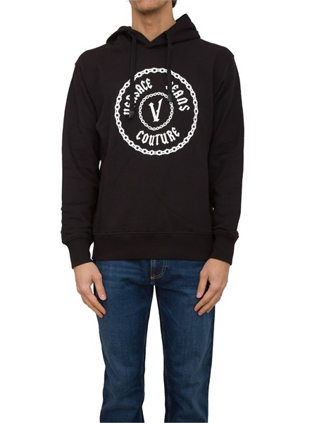 felpa uomo versace jeans couture nero 77gait03cf00t