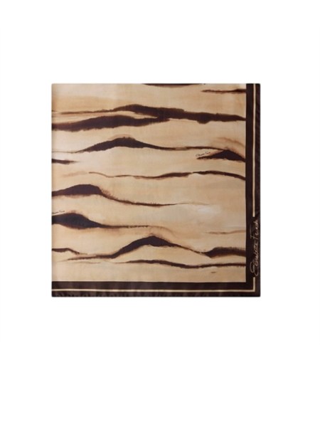 foulard elisabetta franchi in twill di seta animalier fo26l62e2