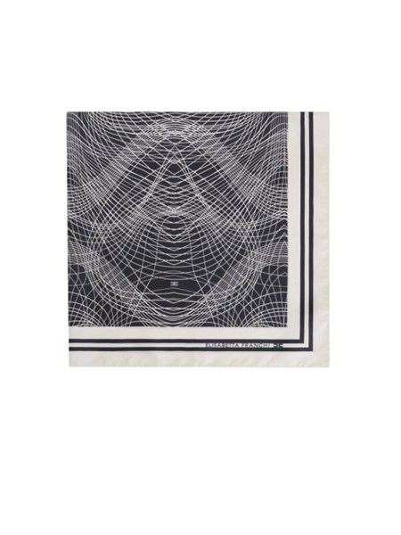 foulard in seta elisabetta franchi burro nero fo17f62e2