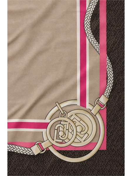 foulard liu jo donna in tessuto stampato marrone 2a6049t2745