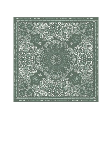 foulard marella in cotone verde stampa bandana mlatasca