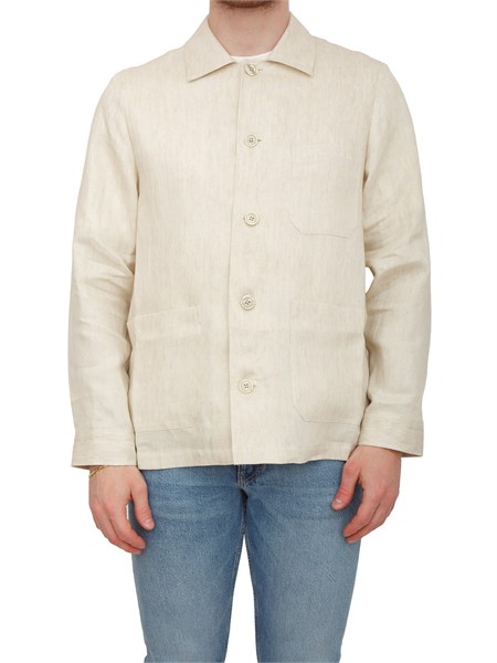 giacca camicia cai boss uomo twill di lino beige h cai k 3p 26250561615