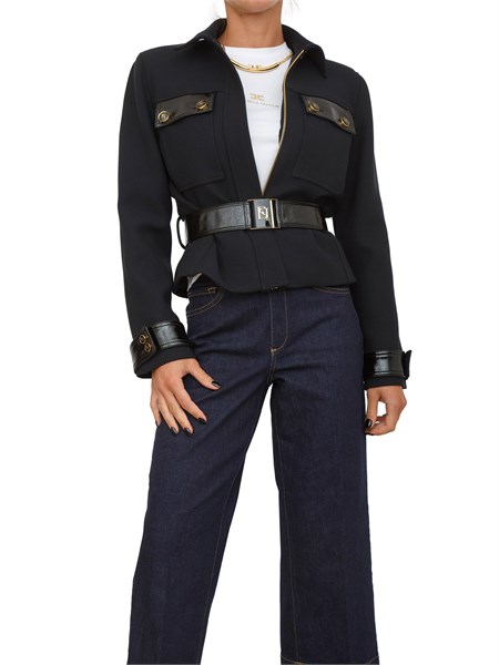 giacca camicia donna elisabetta franchi nero gb00356e2