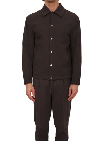 giacca camicia paolo pecora in cotone marrone o0410189