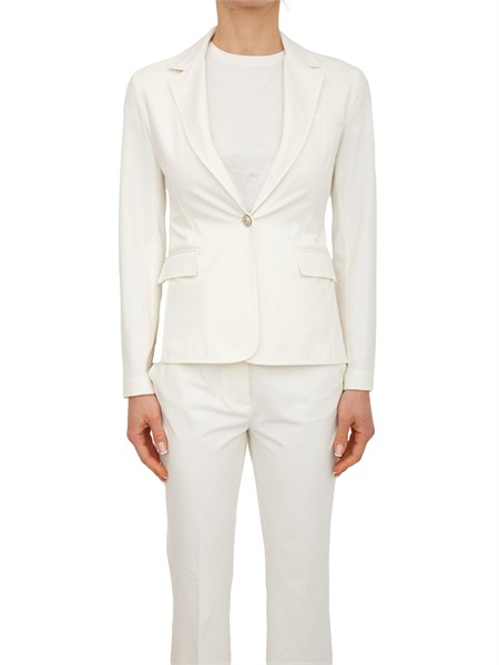 giacca donna circolo 1901 in light jersey stretch bianco fd3866