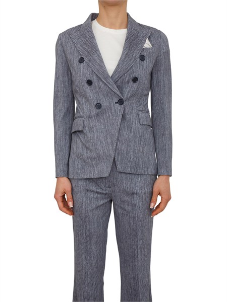 giacca doppiopetto donna circolo 1901 in cotone effetto denim fd3949