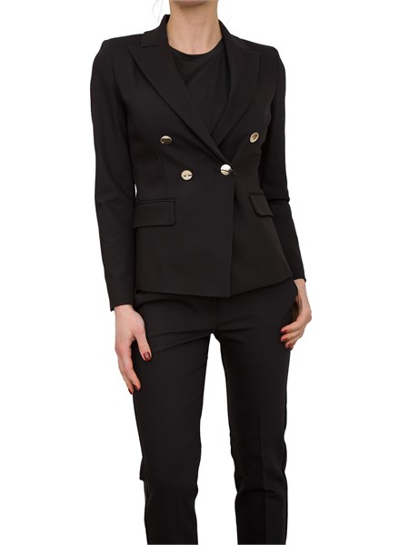 giacca doppiopetto donna emme marella nero helier1