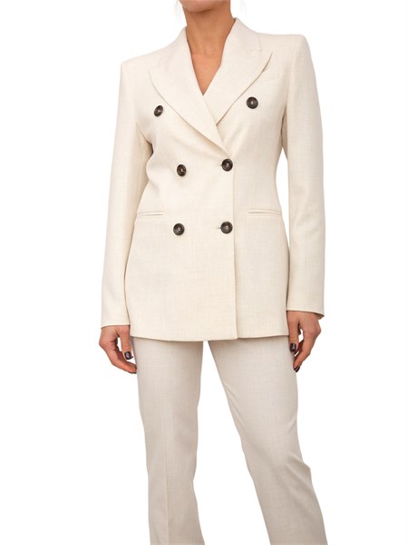 giacca doppiopetto donna liu jo avorio cf4358t2624
