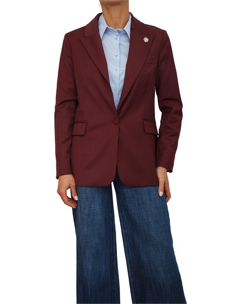 giacca fily di kocca in misto viscosa bordeaux filypgc8039abun2487