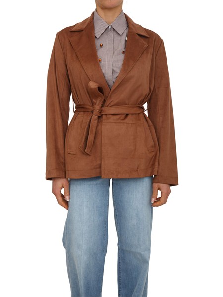giacca liu jo donna in camoscio marrone wa6169e1090