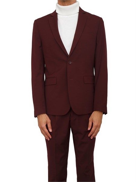 giacca luis antony morato regular fit in misto viscosa elastica bordeaux mmjs00068fa600263