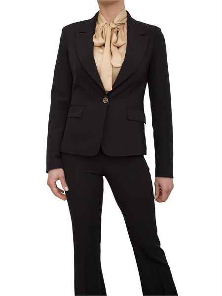 giacca monopetto donna fracomina nero fr25sj1001w42901