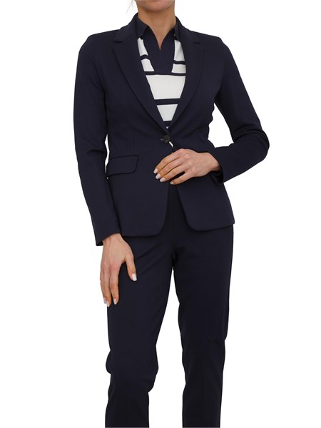 giacca monopetto emmgamma emme marella in jersey stretch blu emmgamma