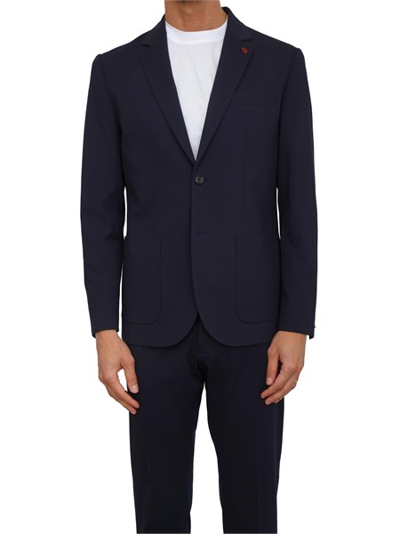 giacca monopetto liu jo uomo in viscosa blu qxx082j4776