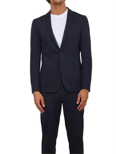 giacca monopetto rad antony morato in tessuto tecnico bi stretch blu mmjs00074fa600300
