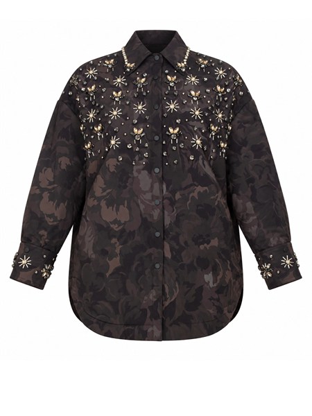 giacca overshirt imbottita barengo pinko camouflage barengoa3ly