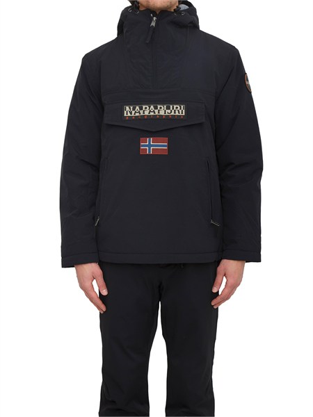 giacca rainforest napapijri in tessuto tecnico nero rainforestpocket2np0a4gmd0411