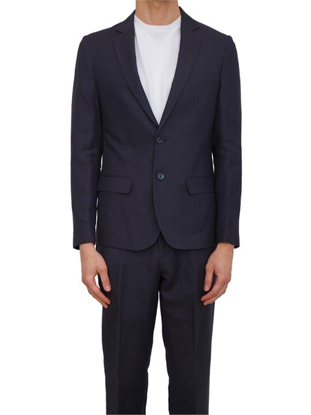 giacca uomo luis antony morato in lino e viscosa blu mmjs00090fa900135