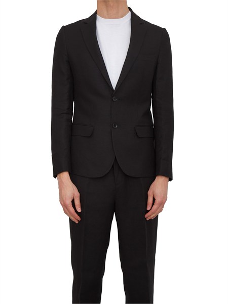 giacca uomo luis antony morato in lino e viscosa nera mmjs00090fa900135