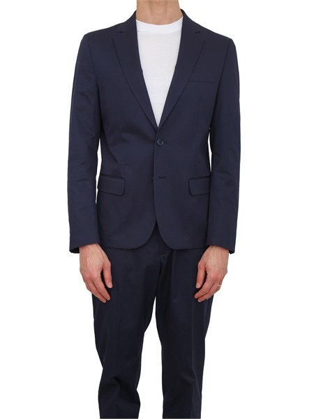 giacca uomo luis antony morato in twill di cotone e lyocell blu mmjs00090fa800211