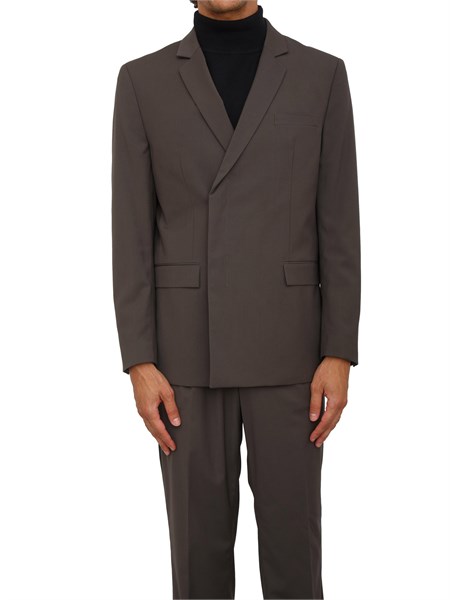 giaccas doppiopetto antony morato in misto viscosa verde militare mmja00490fa600263